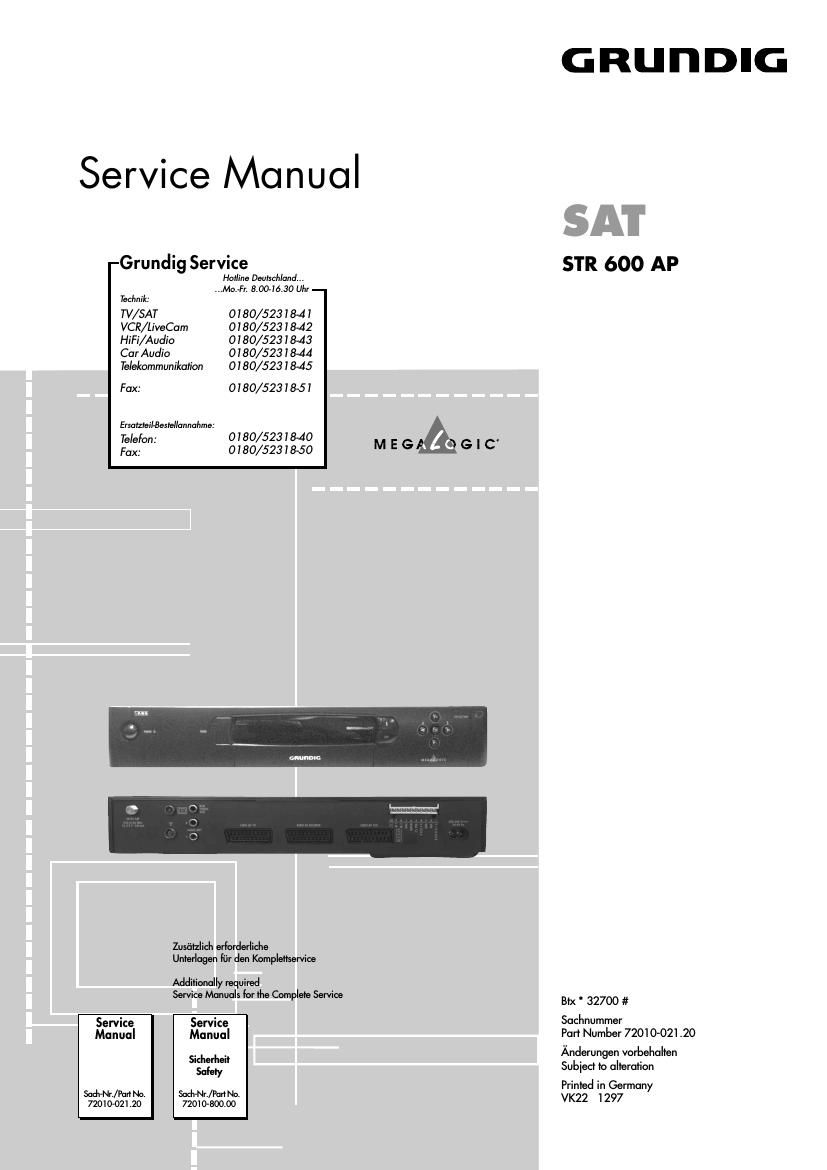 Grundig STR 600 AP Service Manual