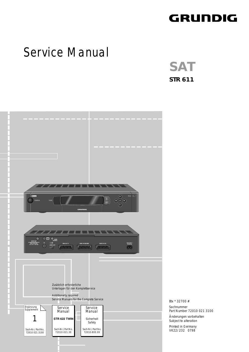 Grundig STR 611 Service Manual
