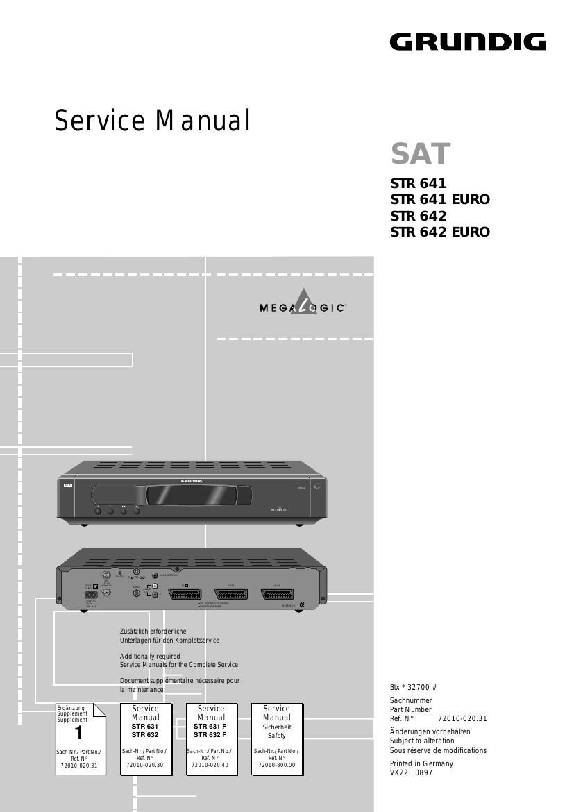 Grundig STR 641 Service Manual