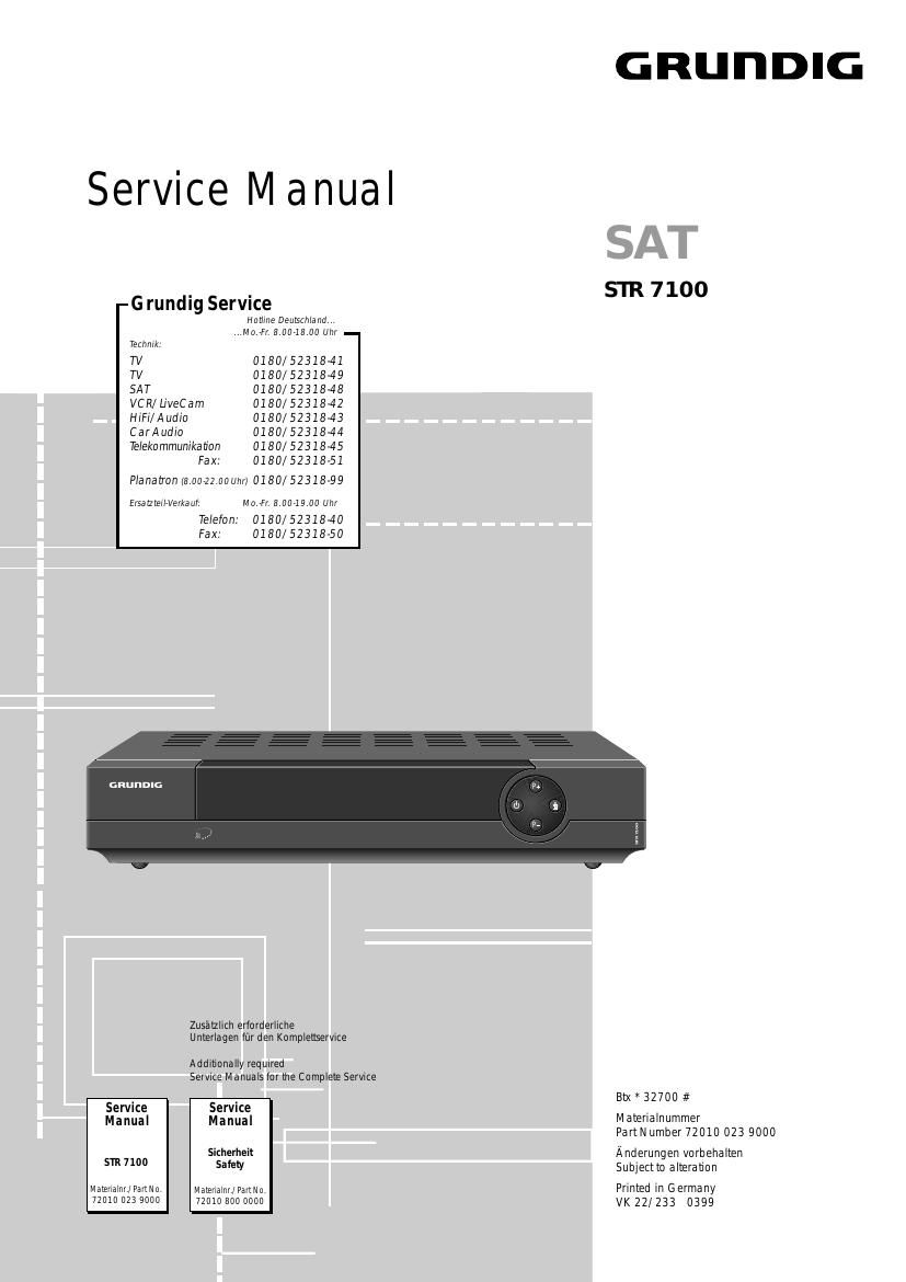 Grundig STR 7100 Service Manual