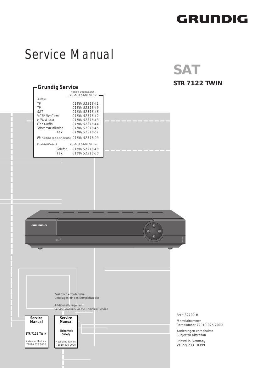 Grundig STR 7122 TWIN Service Manual
