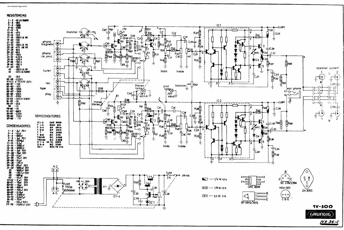 Grundig SV 500 Schematic