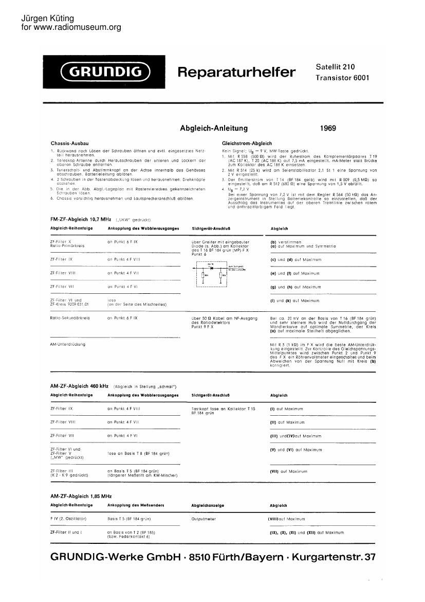 Grundig Satellit 210 Service Manual