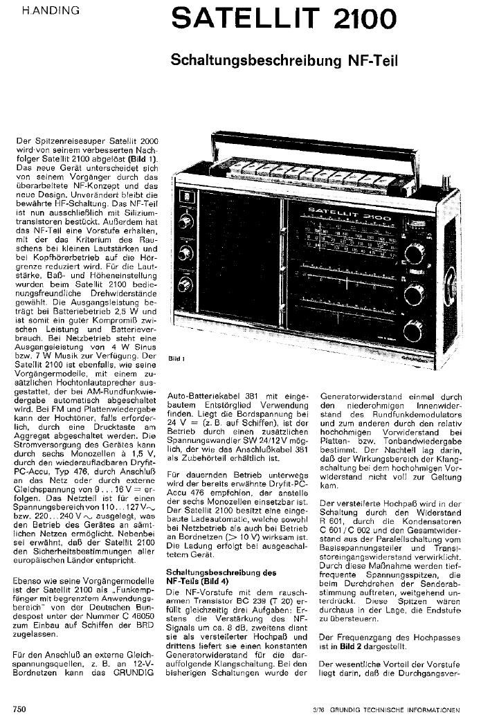 Grundig Satellit 2100 Service Manual