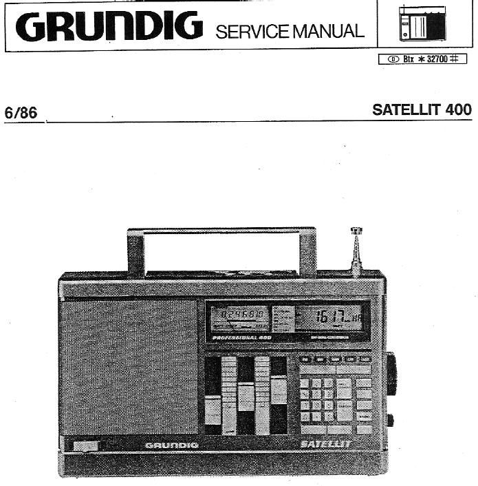 Grundig Satellit 400 Service Manual