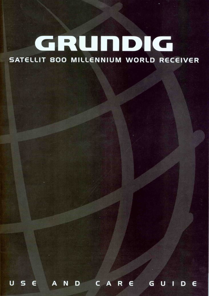 Grundig Satellit 800 Owners Manual