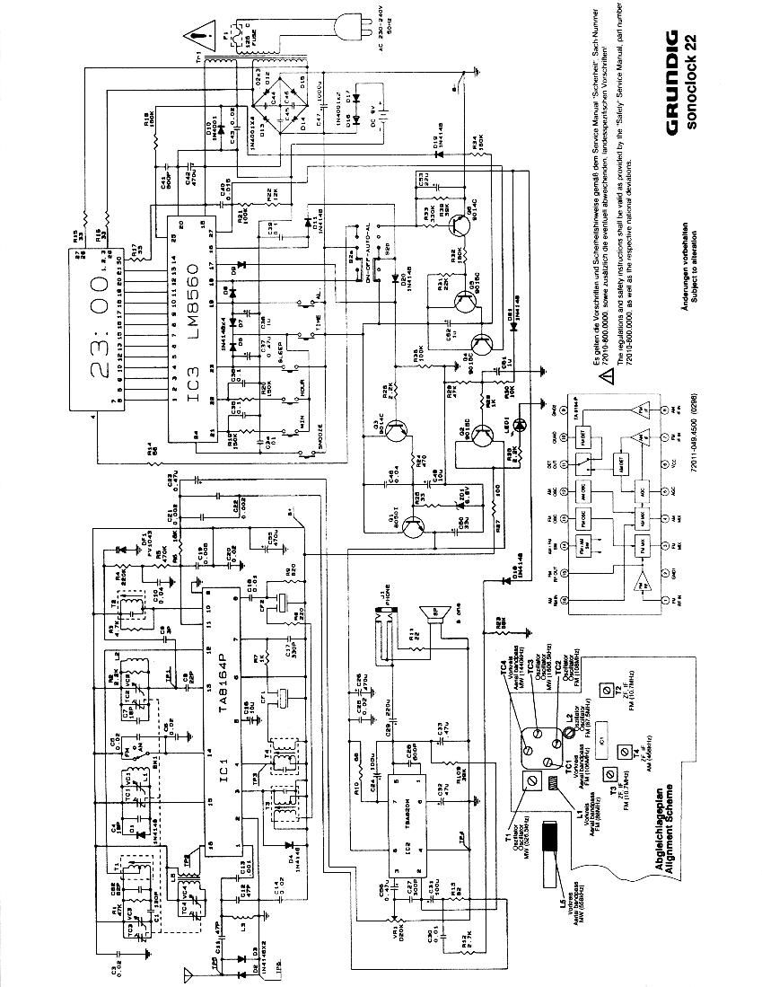 Grundig Sonoclock 22 Schematic