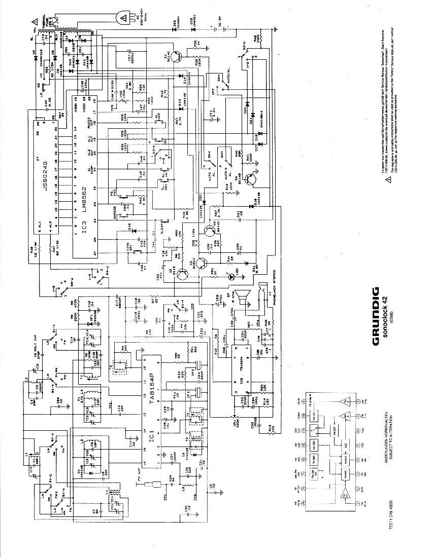 Grundig Sonoclock 42 Schematic