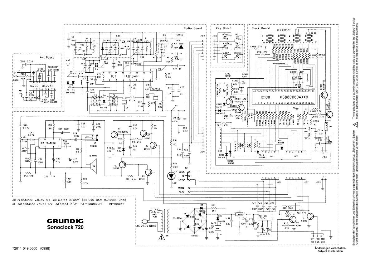 Grundig Sonoclock 720 Service Manual