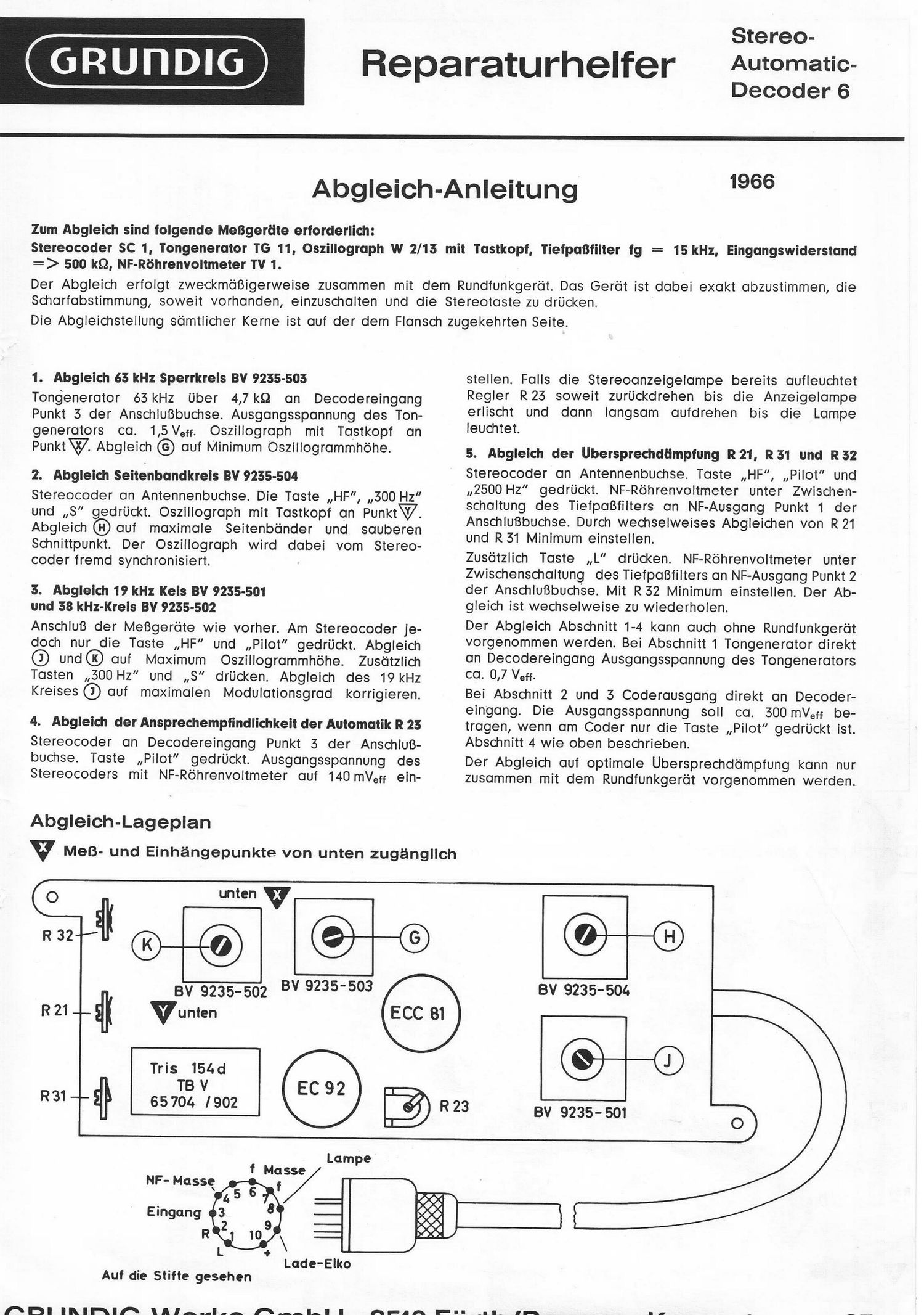 Grundig Stereo Decoder 6 Schematic