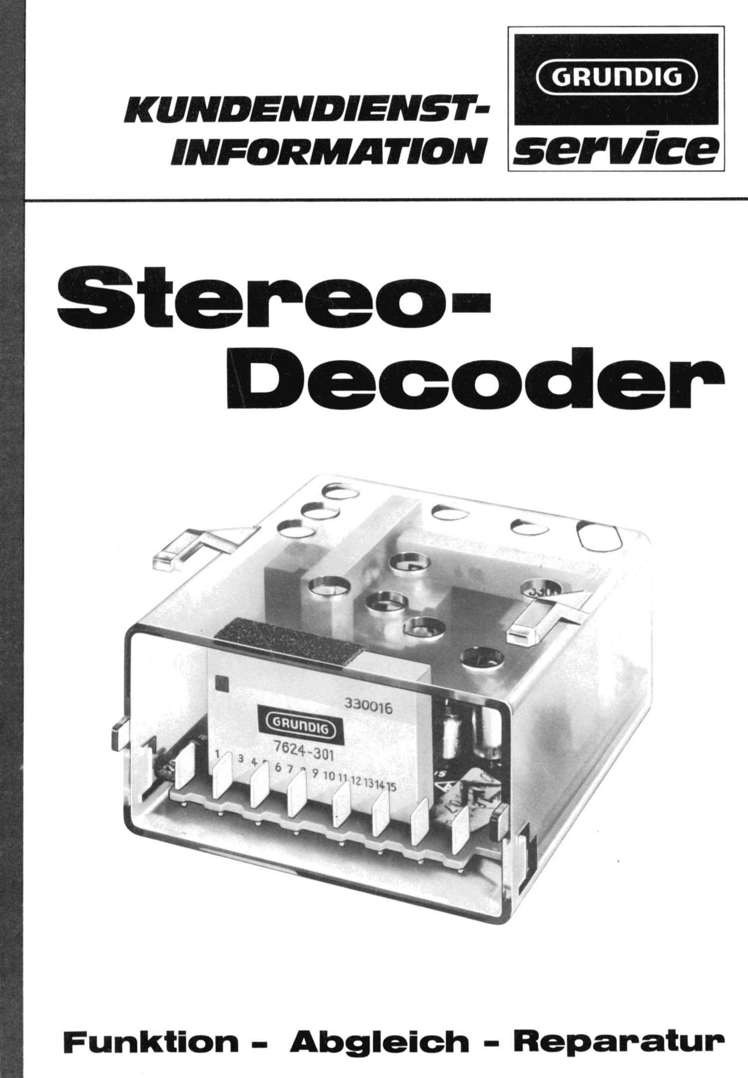 Grundig Stereo Decoder Service Info