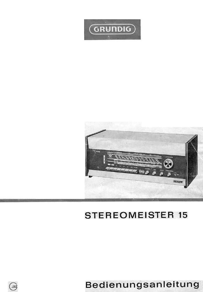 Grundig Stereomeister 15 Owners Manual