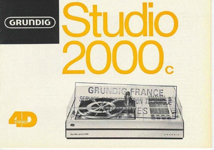 Grundig Studio 2000 C Owners Manual