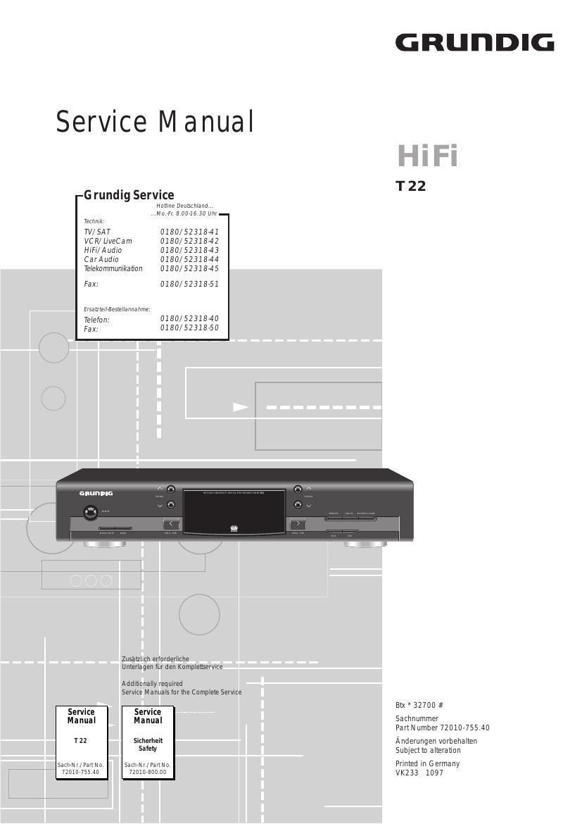 Grundig T 22 Service Manual