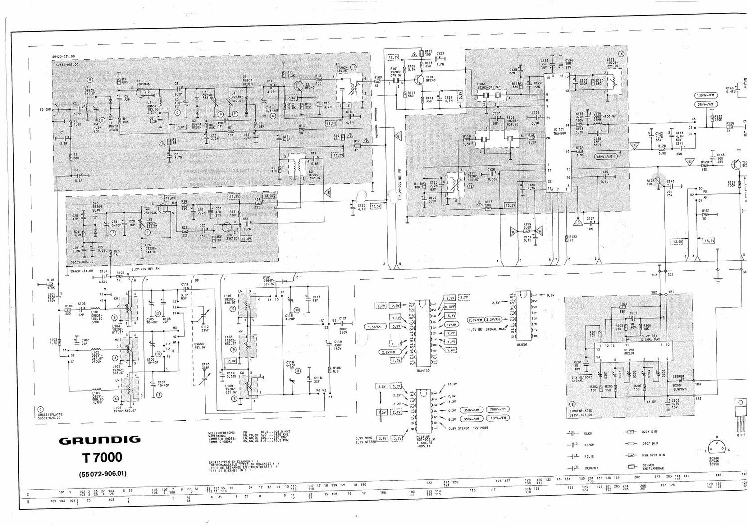 Grundig T 7000 Schematic