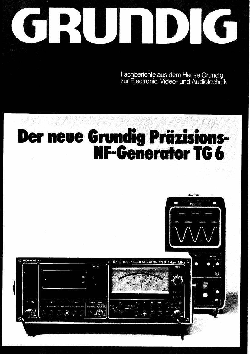 Grundig TG 6 Service Manual