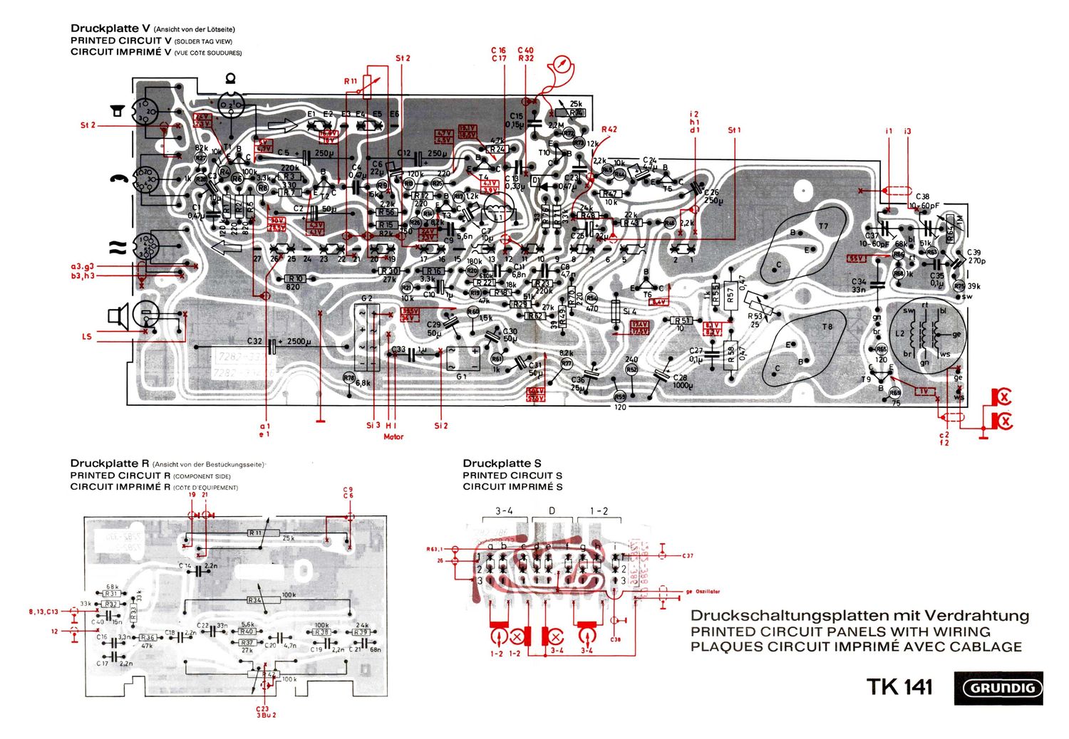 Grundig TK 141 141U Schematics