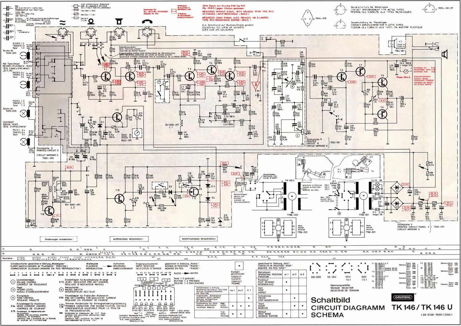 Grundig TK 146 Schematic