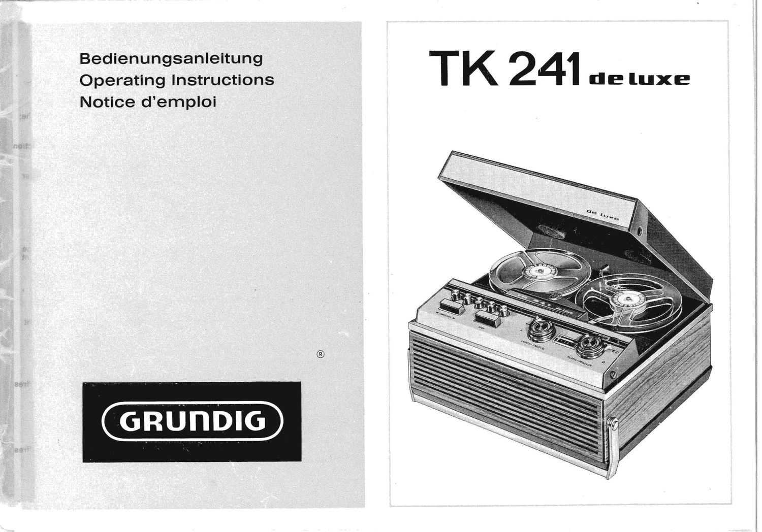 Grundig TK 241 De Luxe Owners manual