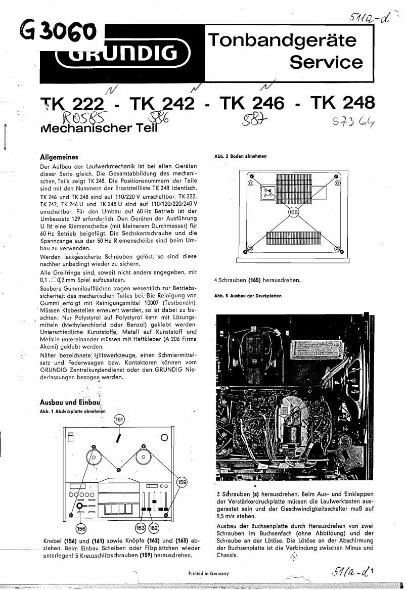 Grundig TK 248 Service Manual