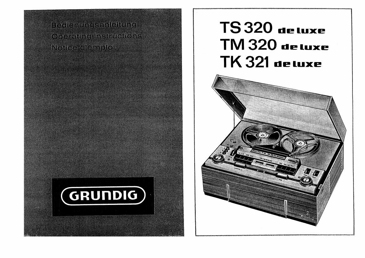 Grundig TK 321 Owners Manual