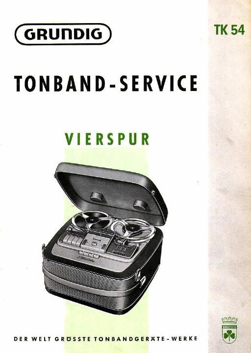 Grundig TK 54 Service Manual