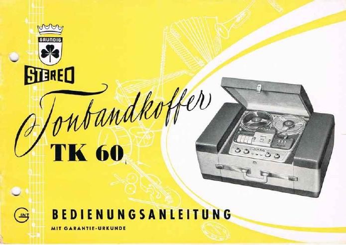 Service Manual for Grundig TK 60 Tm 60 