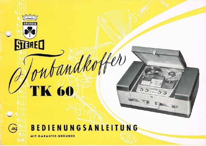 Grundig TK 60 Owners Manual