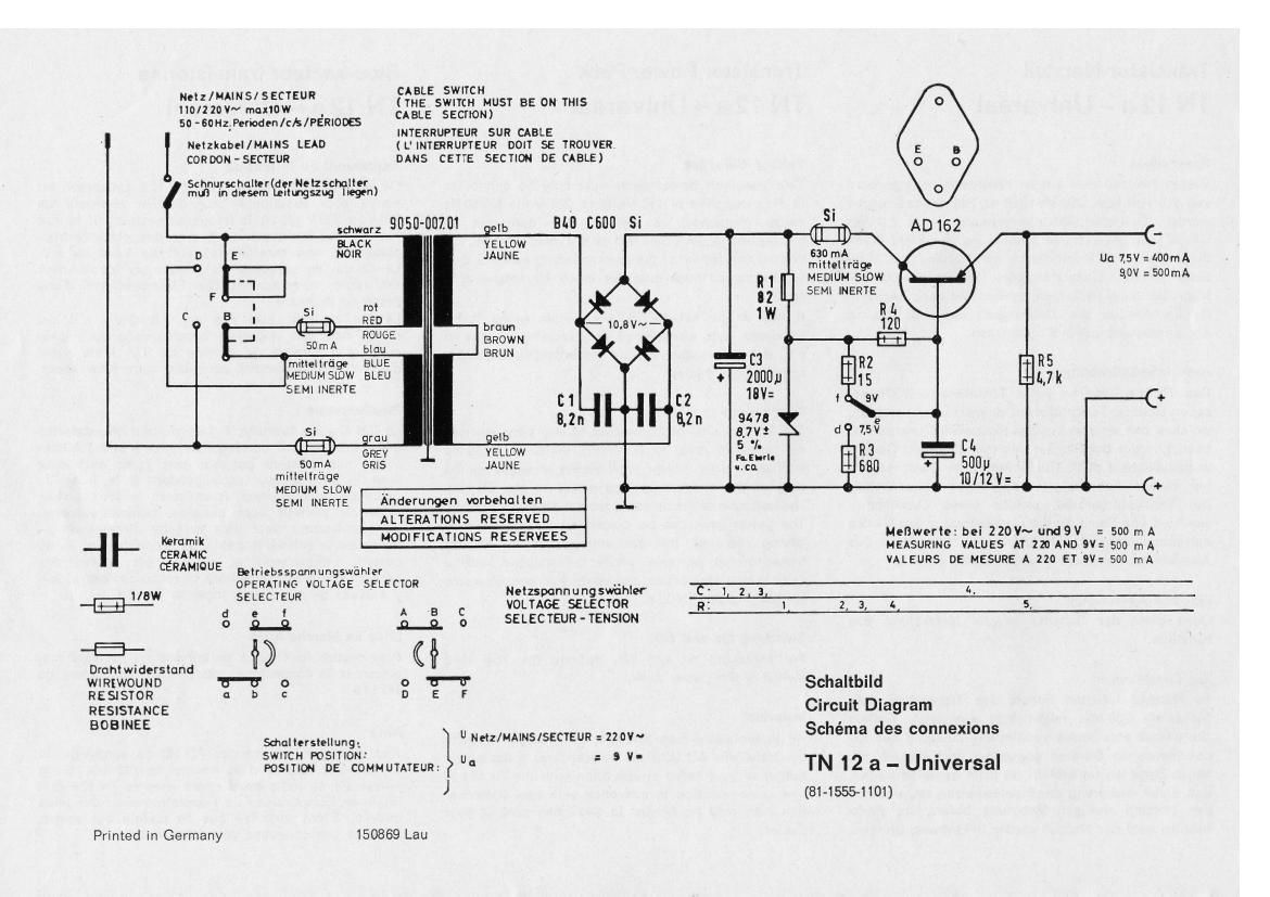 Grundig TN 12 A Service Manual