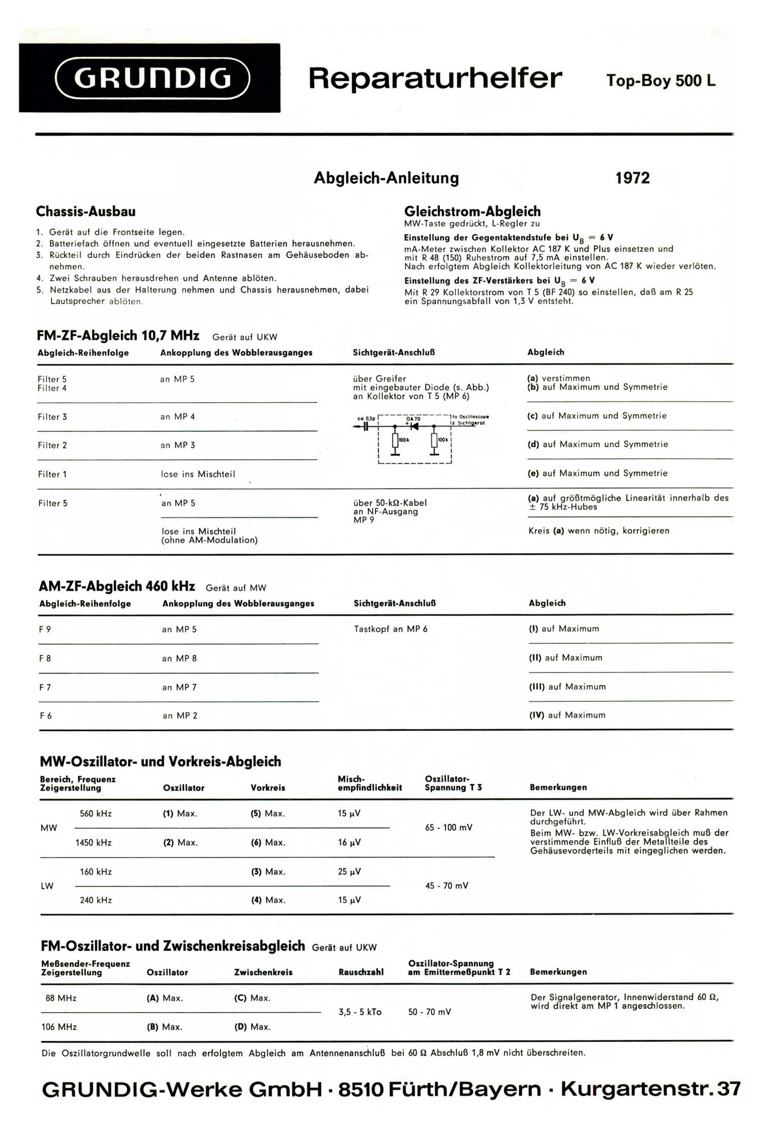 Grundig Top Boy 500 L Service Manual 2