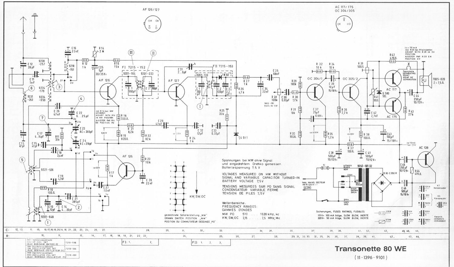 Grundig Transonette 80 WE Schematic