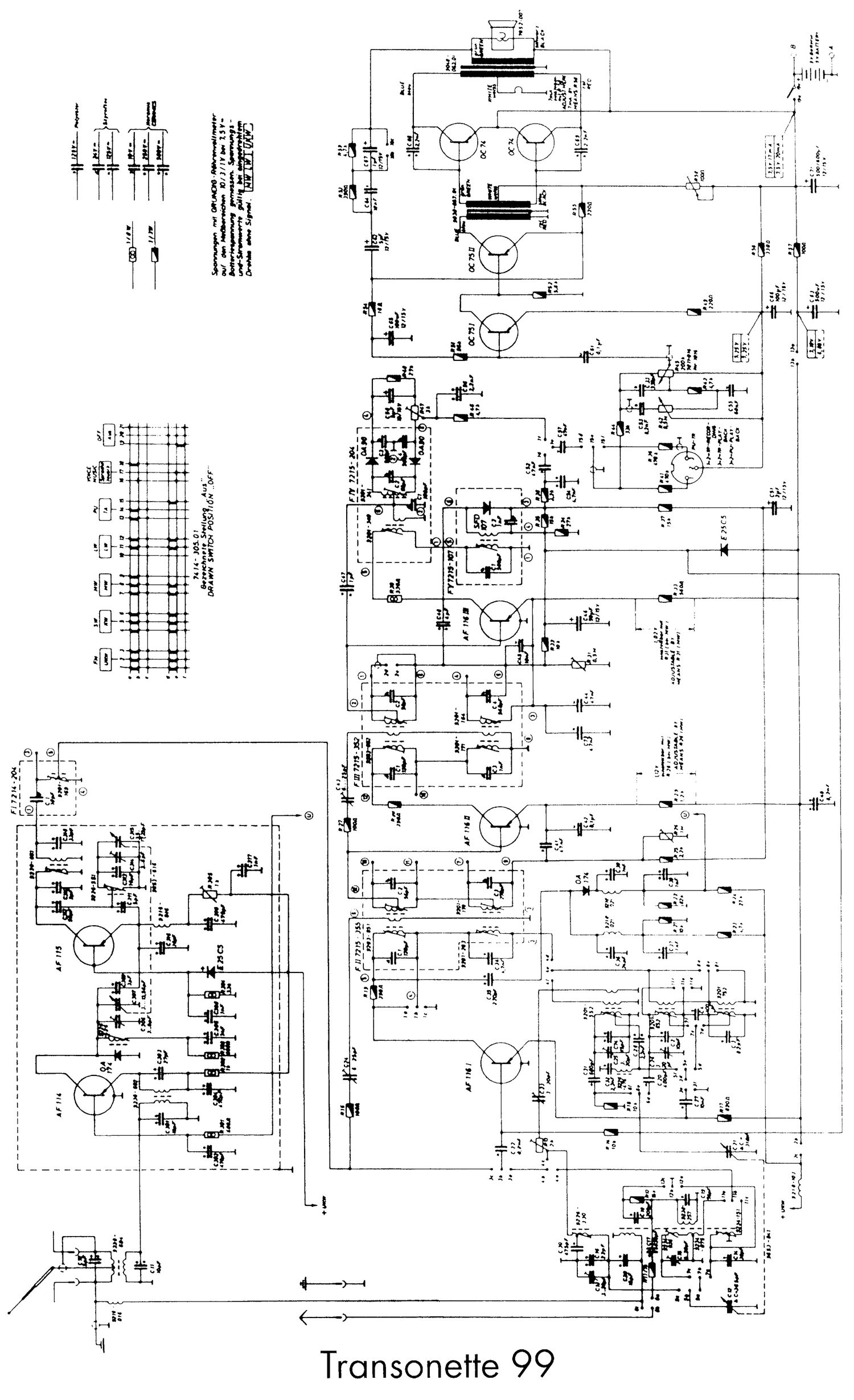 Grundig Transonette 99 Schematic