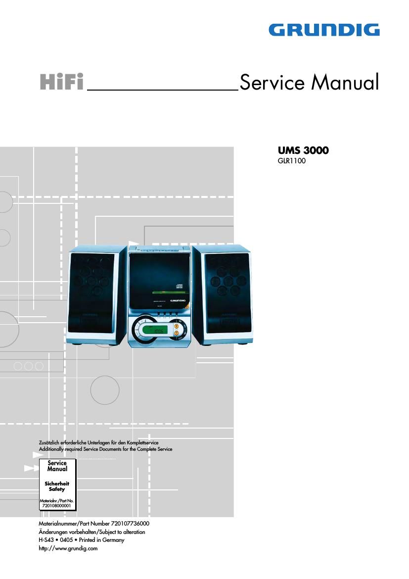 Grundig UMS 3000 Service Manual