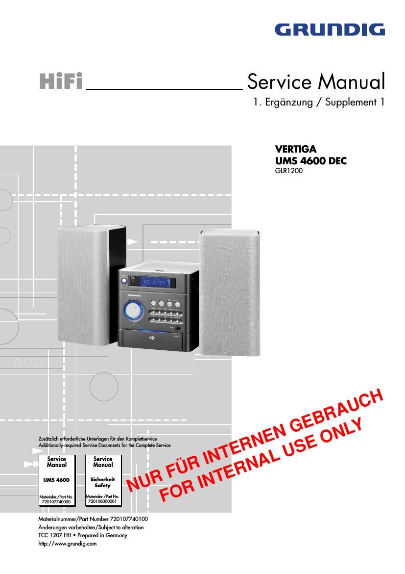 Grundig UMS 4600 DEC Service Manual 2