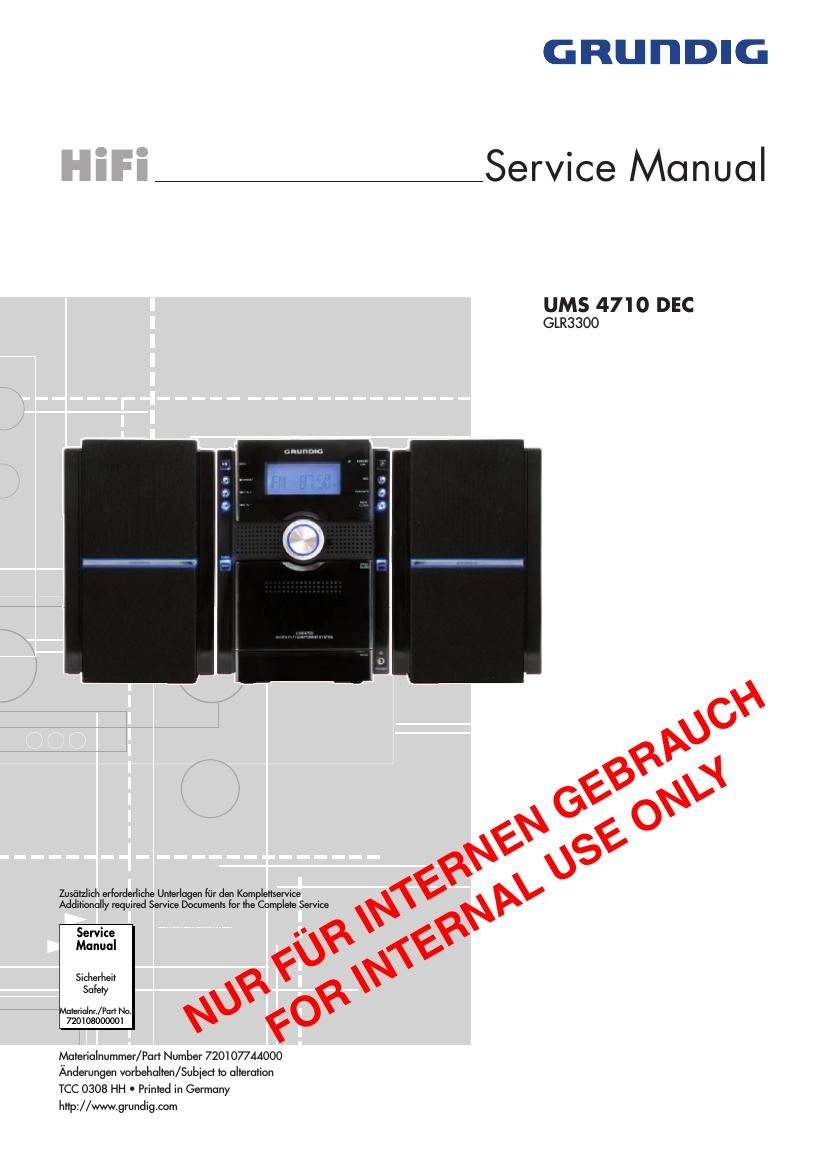 Grundig UMS 4710 DEC Service Manual