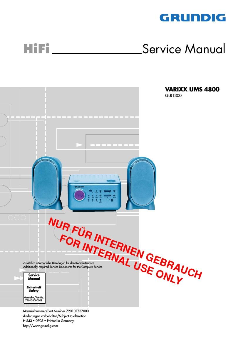 Grundig UMS 4800 Service Manual