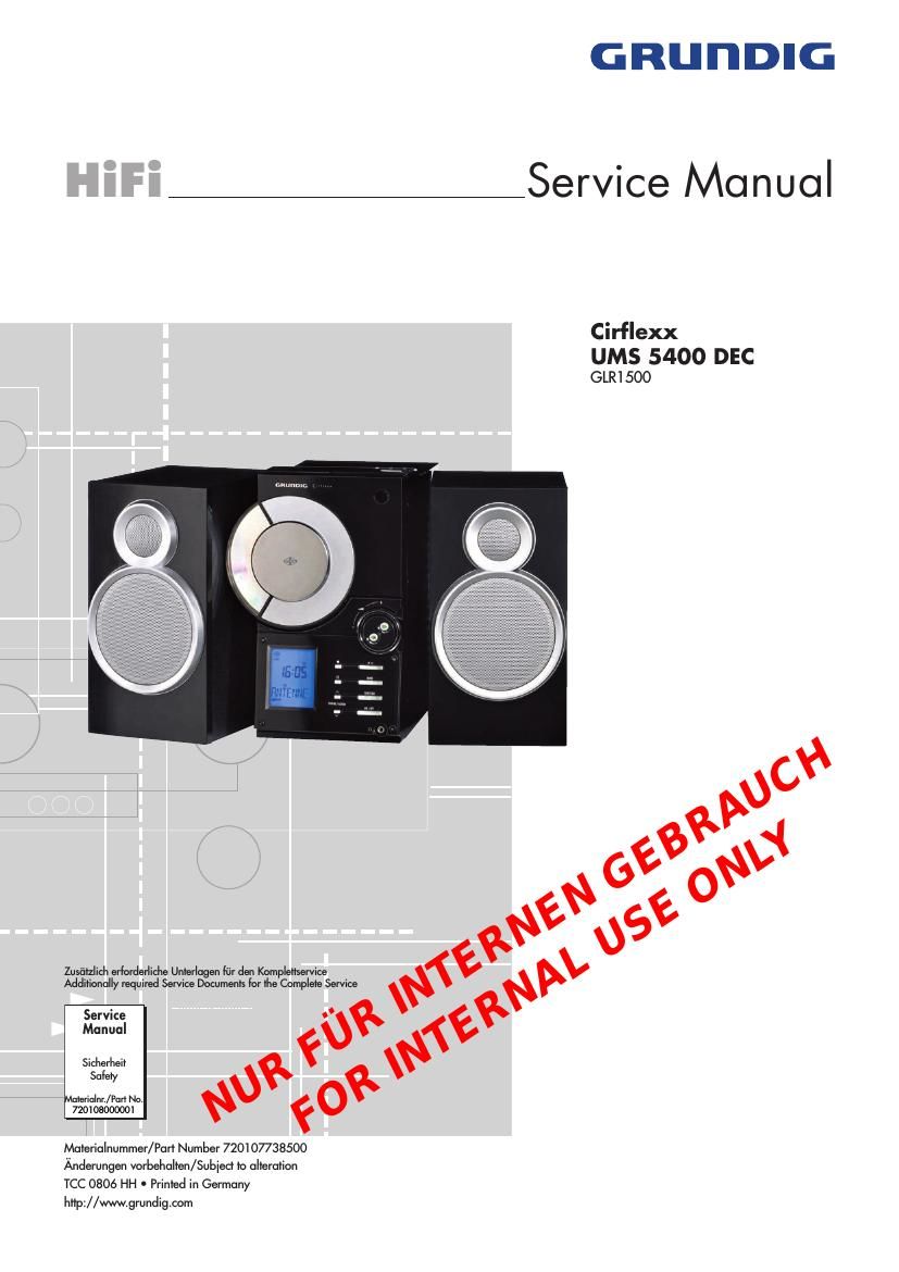 Grundig UMS 5400 DEC Service Manual