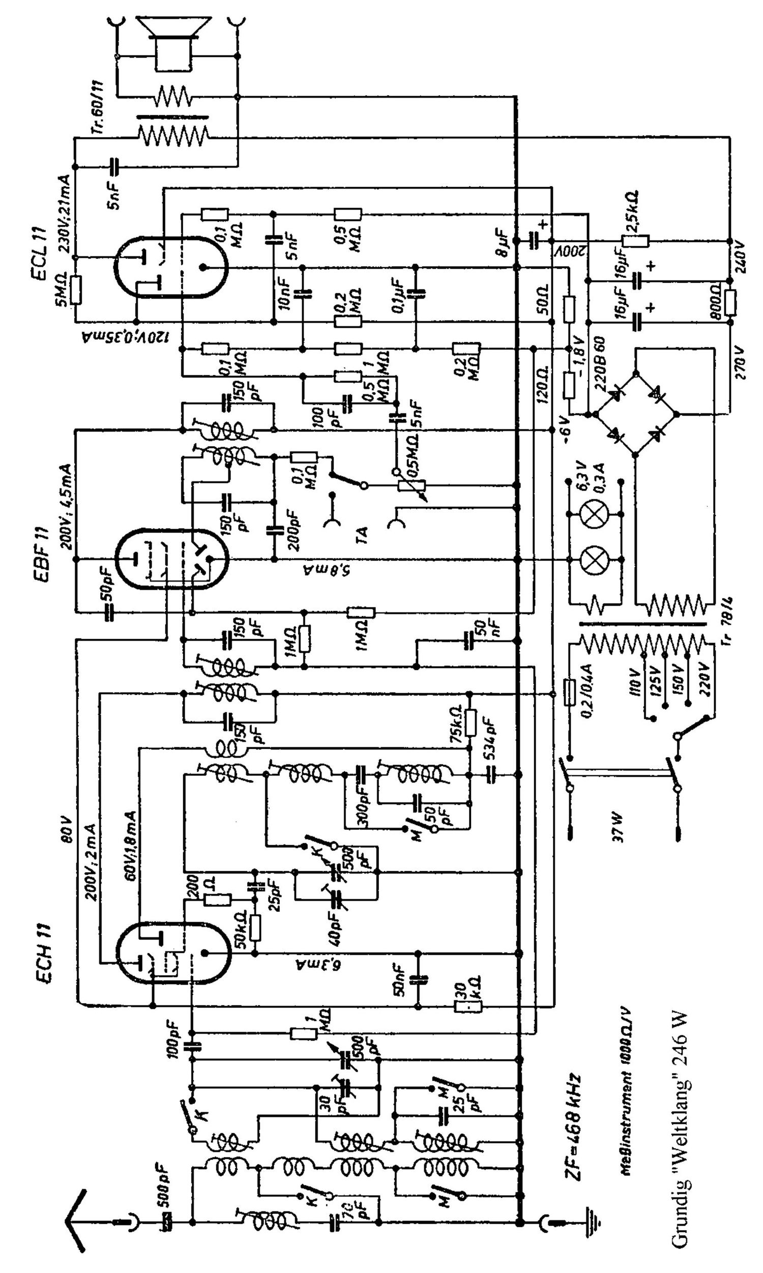 Grundig WELTKLANG 246 W Schematic 2