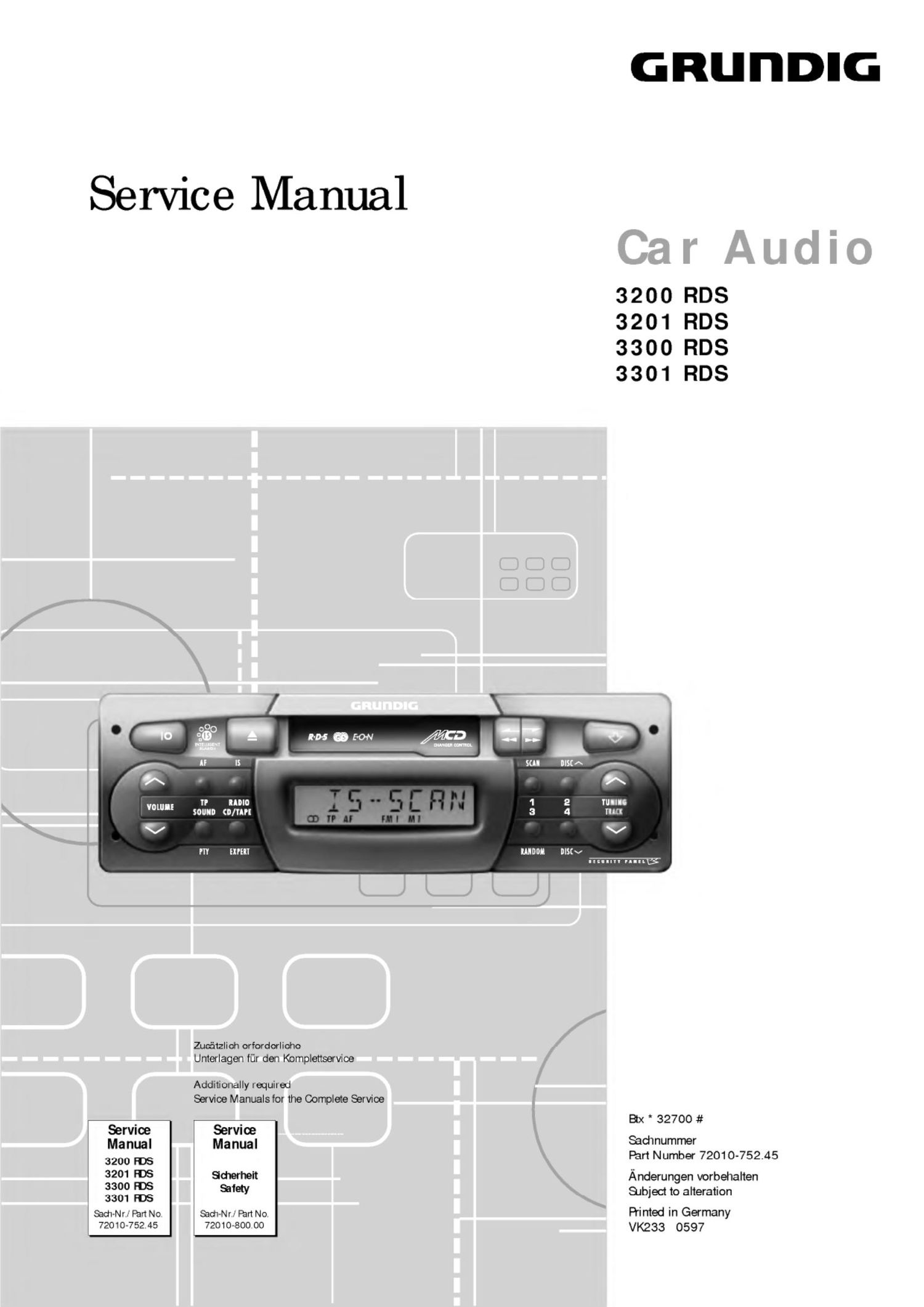 Grundig WKC 3200 RDS Service Manual