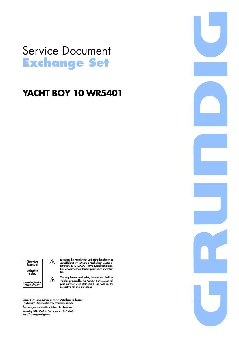 grundig yacht boy 10 service manual