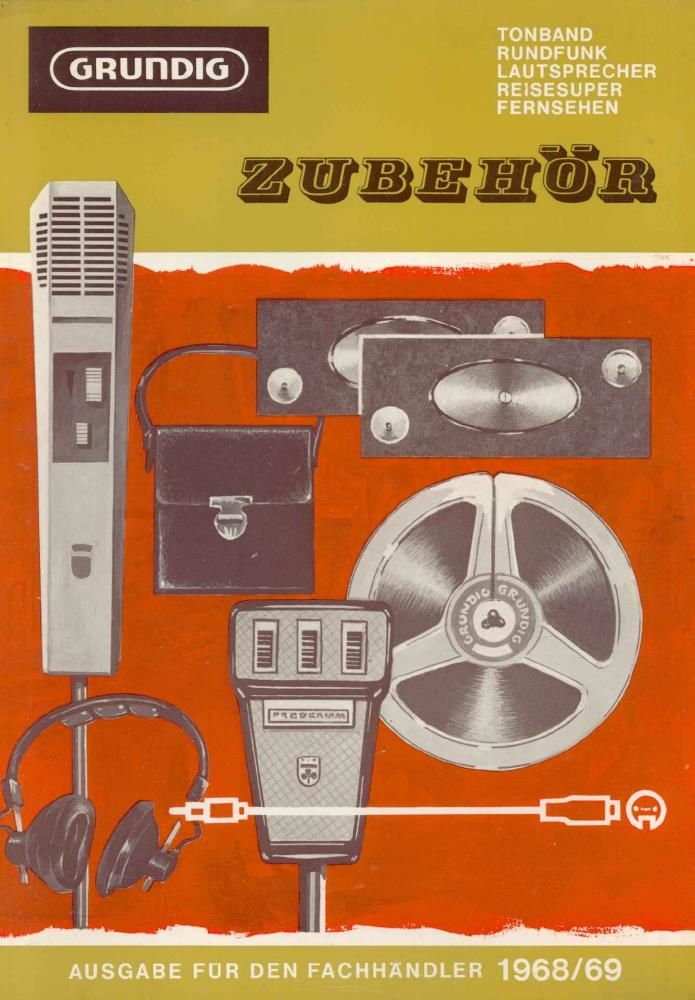 Grundig Tonband Zubehor 1968