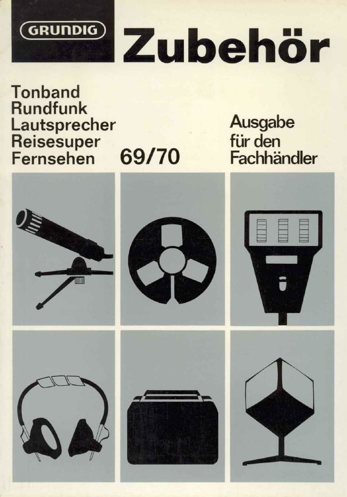 Grundig Tonband Zubehor 1969