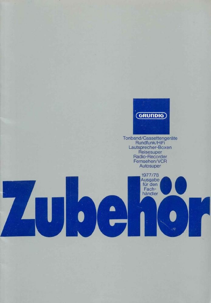 Grundig Zubehor 1977