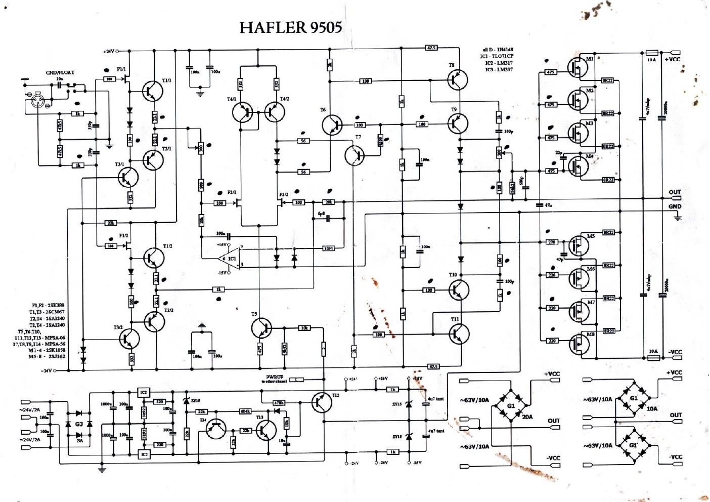 Hafler 9505 pwr sch