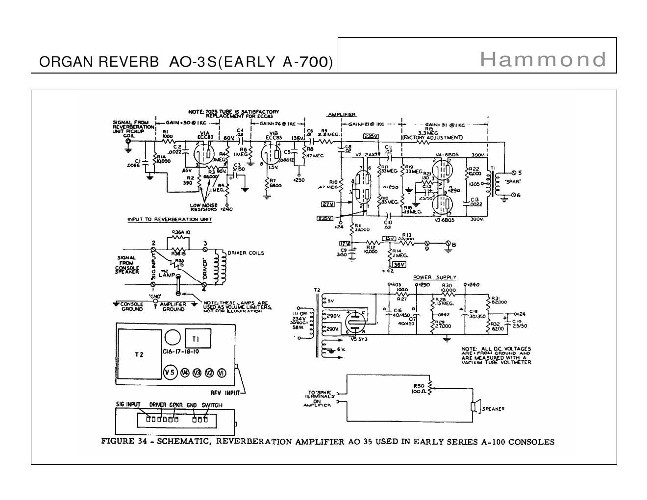 hammond ao series schematics