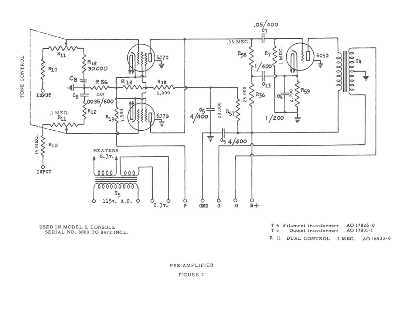 hammond early e preamp schematic