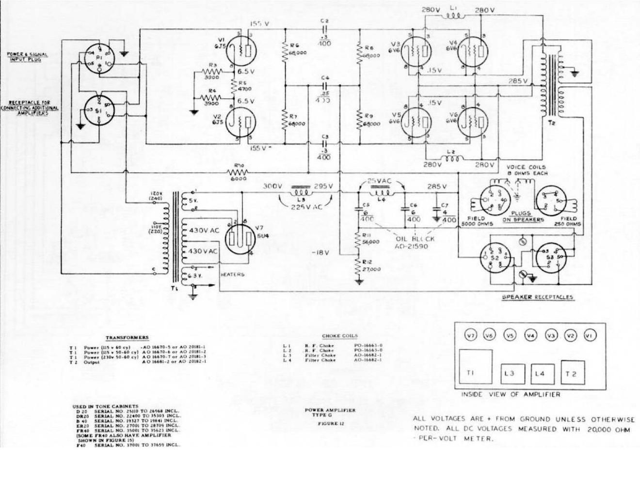 hammond g power amp schematic