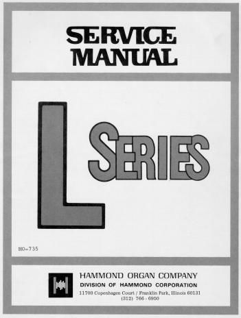 hammond l series service manual