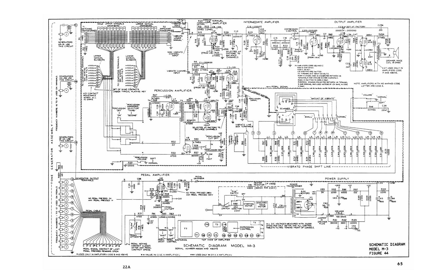 hammond m 3 early schematic