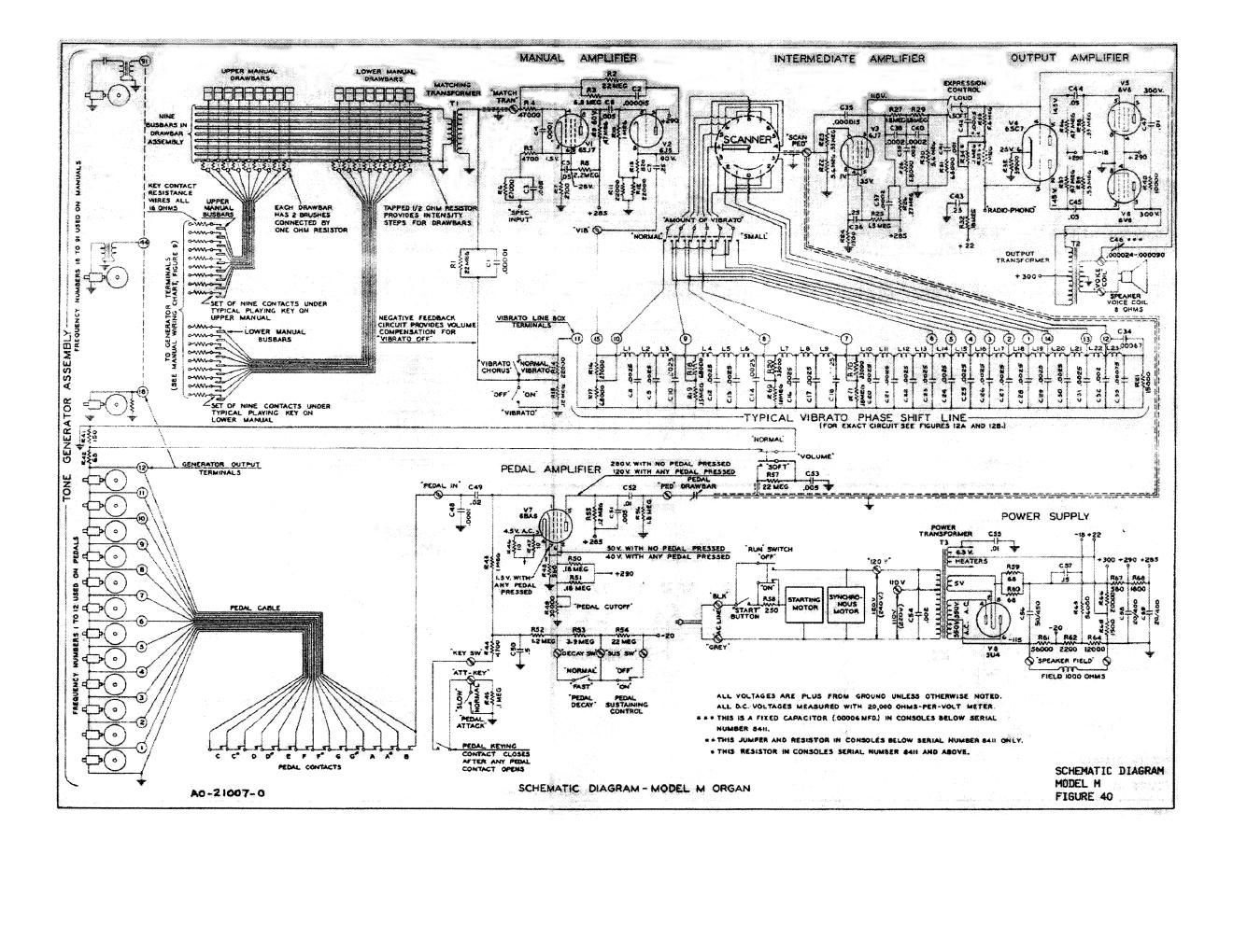 hammond m schematic